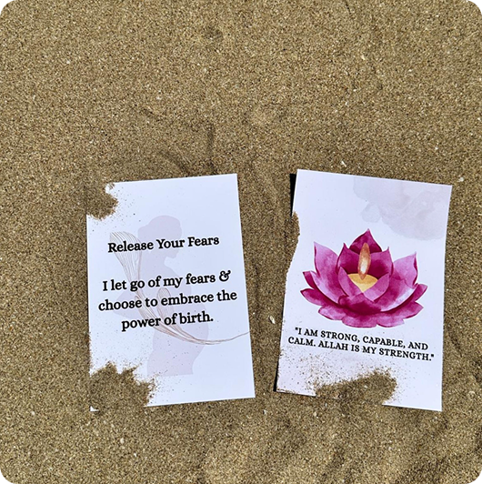 Islamic Birthing  Affirmation Cards